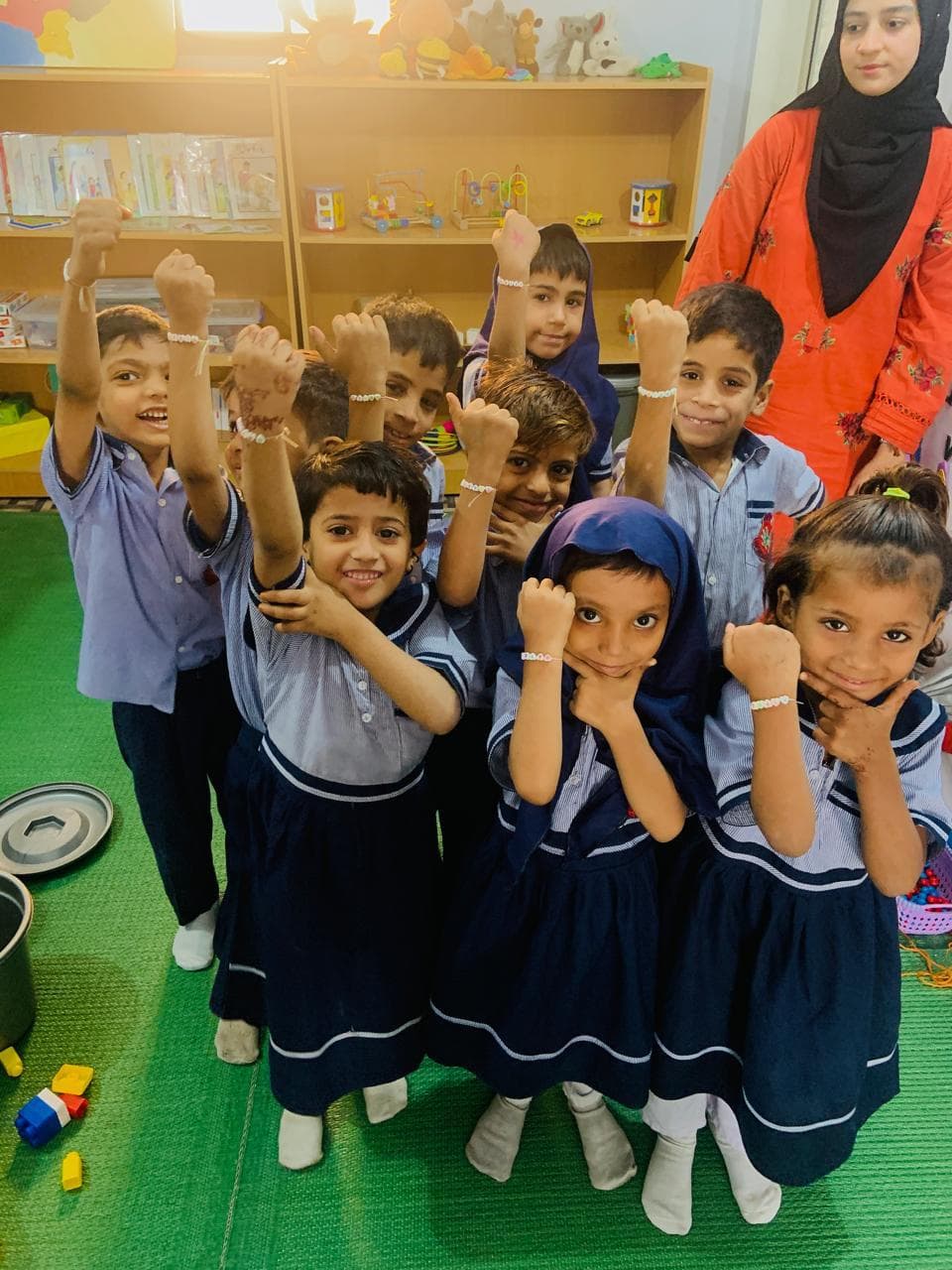 Students Raising Hands